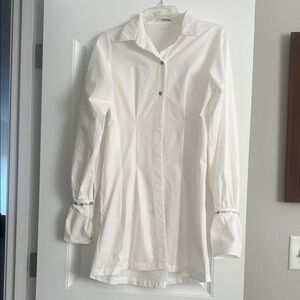 Maniere De Voir Cream Mini Dress